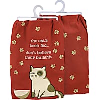Primitives by Kathy Cat's Been Fed Kitchen Towel