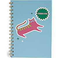 Oodles Furbulous Cat Blue Notebook