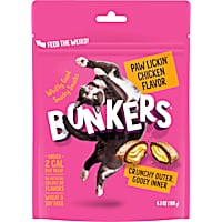 BONKERS Cat Bites Crunchy & Soft Paw Lickin' Chicken Flavored Cat Treats