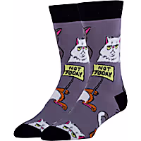 Oooh yeah! Men's Not Today Funny Crew Socks