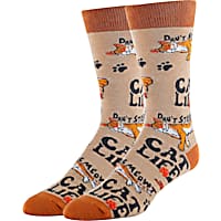 Oooh yeah! Men's Cat Life Funny Crew Socks