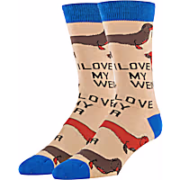 Oooh yeah! Men's Love My Weiner Funny Crew Socks