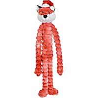 Multipet International Crimpy Cuddler Fox with a Santa Hat Dog Toy