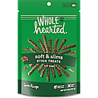WholeHearted Grain Free Soft and Chewy Lamb Recipe Dog Treat Sticks