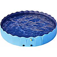 Topeakmart Foldable Plastic Dog Swimming Pool with Sprinkler