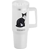 E&S Pets Black & White Cat Ultimate Stainless Steel Mug