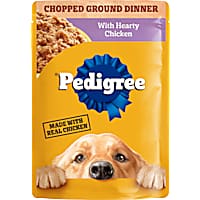 Pedigree Chopped Ground Dinner with Hearty Chicken Adult Soft Wet Dog Food