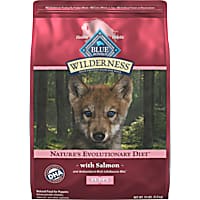 Blue Buffalo Wilderness Salmon Recipe High-Protein Natural Dry Food for Puppies
