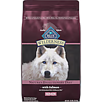 Blue Buffalo Wilderness Salmon Recipe High-Protein Natural Dry Food for Senior Dogs