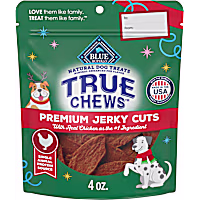 Blue Buffalo True Chews Premium Jerky Cuts Made with Real Chicken Holiday Dog Treats