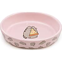 Pusheen Pink Oval " Hungry" Ceramic Bowl for Cats