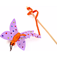Karma Cat Wool Butterfly Teaser Cat Toy