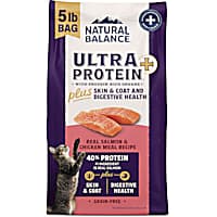 Natural Balance Ultra Protein Skin & Coat and Digestive Health, Real Salmon & Chicken Meal Recipe Plus Dry Cat Food