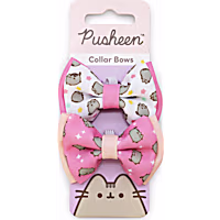 Pusheen Pink and White Star Cat Bows
