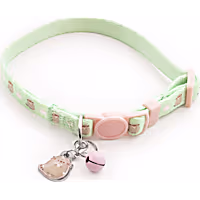 Pusheen Teal and Pink Tea Cat Collar