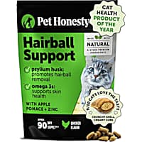 Pet Honesty Hairball Support Crunchy & Creamy Chicken Chews for Cats