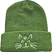 Zanden Cat Embroidery Adult Knit Beanie