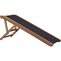 UniPaws Large Foldable Wooden Pet Ramp with Adjustable Height