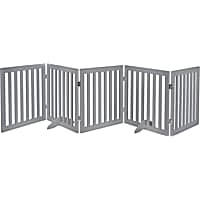 UniPaws 24" H Free Standing and Foldable Pet Gate with Supporting Feet