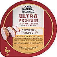 Natural Balance Ultra Protein Real Duck Recipe with Protein-Rich Organs Cuts in Gravy Wet Cat Food