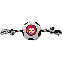 Pets First MLS New York Red Bulls Soccer Ball Rope Toy for Dogs