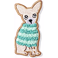 PetShop by Fringe Studio Sweater Chihuahua Patch
