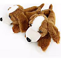 Petco 3D Dog Fuzzy Adult Slippers