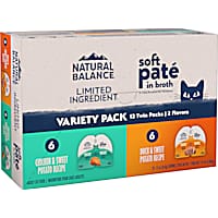 Natural Balance Limited Ingredient Split Cup Chicken and Duck Wet Cat Food Variety Pack