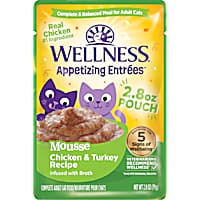 Wellness Appetizing Entrees Mousse Chicken & Turkey Recipe Wet Cat Food
