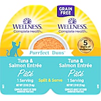 Wellness Complete Health Purrfect Duos Pate Tuna & Salmon Entree Cat Food