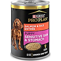 Purina Pro Plan Puppy Classic Sensitive Stomach and Skin with Salmon and Rice Entree Wet Dog Food