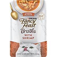 Purina Fancy Feast Broth Topper Seafood Bisque with Shrimp Lickable Wet Cat Food