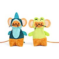 YOULY Shark & Crocodile Mice Cat Toy Set