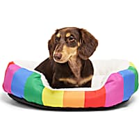EveryYay Pride Rainbow Oval Cuddler Pet Bed