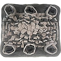 Piggy Poo and Crew Interactive Gray Bowl Snuffle Foraging Mat