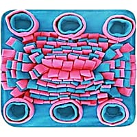 Piggy Poo and Crew Pink & Blue Snuffle Foraging Mat for Dogs, Puppies, Pigs, Rabbits, Cats & Small Pets