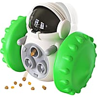 Piggy Poo and Crew Green Robot Treat-Dispensing Push Toy