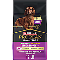 Purina Pro Plan AdvantEDGE Senior Support Plus Small Breed Shredded Blend Chicken and Rice Formula Dry Dog Food