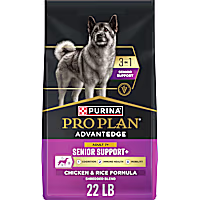 Purina Pro Plan AdvantEDGE Senior Support Plus Shredded Blend Chicken & Rice Formula Dry Dog Food