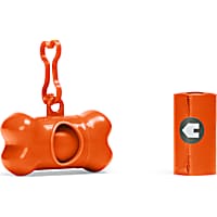 YOULY Orange Waste Bag Dispenser & 2 Roll Set for Dogs