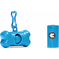 YOULY Royal Blue Waste Bag Dispenser & 2 Roll Set for Dogs