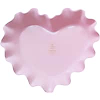10 Strawberry Street Scalloped Heart Pink Pie Dish
