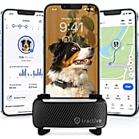 Tractive Smart Dog GPS Tracker with 6 Month Subscription Real-Time Location & Vital Signs Monitoring Virtual Fence