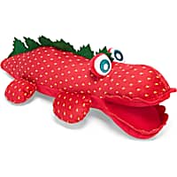 Leaps & Bounds Strawberry Gator Fusion Plush Dog Toy