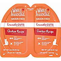 WholeHearted Grain-Free Chicken Recipe in Gravy Craveable Cuts Cat Food Split Cups