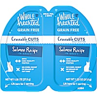 WholeHearted Grain-Free Salmon Recipe in Gravy Craveable Cuts Cat Food Split Cups