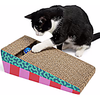 EveryYay Leaning Cat Scratcher with Ball Track