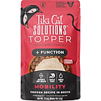 Tiki Cat Solutions Topper, Mobility, Chicken Recipe in Broth Cat Food