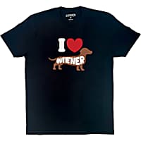 Zanden I Love Wiener Dogs Adult Unisex T-Shirt