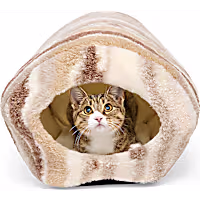EveryYay Round Barrel Hooded Cat Bed